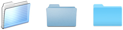 Mac OS X folder icons.