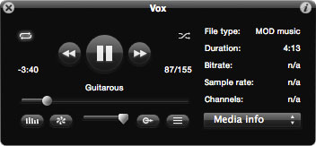 Vox for Mac OS X 10.10 Yosemite.